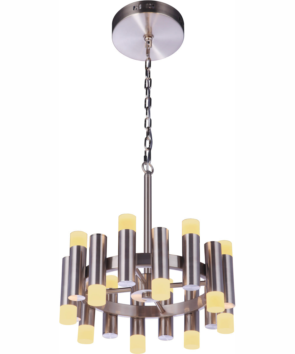 Simple Lux 2-Light Chandelier Brushed Polished Nickel
