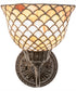 8" Wide Tiffany Fishscale Wall Sconce