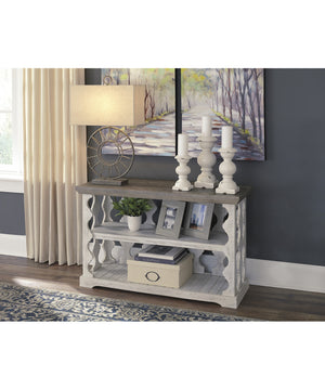 28"H Havalance Console Sofa Table Gray/White