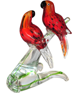 Love Birds Handcrafted Art Glass Figurine