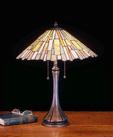 23"H Delta Jadestone  Tiffany Table Lamp
