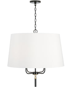 Beckham 4-Light Pendant Glossy Black and Aged Brass