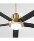 80" Revel Ceiling Fan Aged Brass