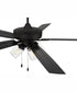 60" Outdoor Super Pro 104 4-Light Indoor/Outdoor Ceiling Fan Flat Black