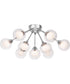 Spellbound 9-light Semi Flush Mount Polished Chrome