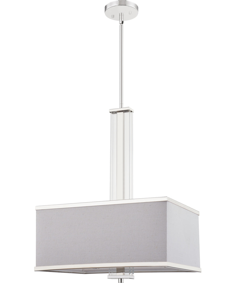 Callum 4-light Pendant Polished Nickel