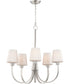 27"W Shelter 5-Light Chandelier Satin Nickel