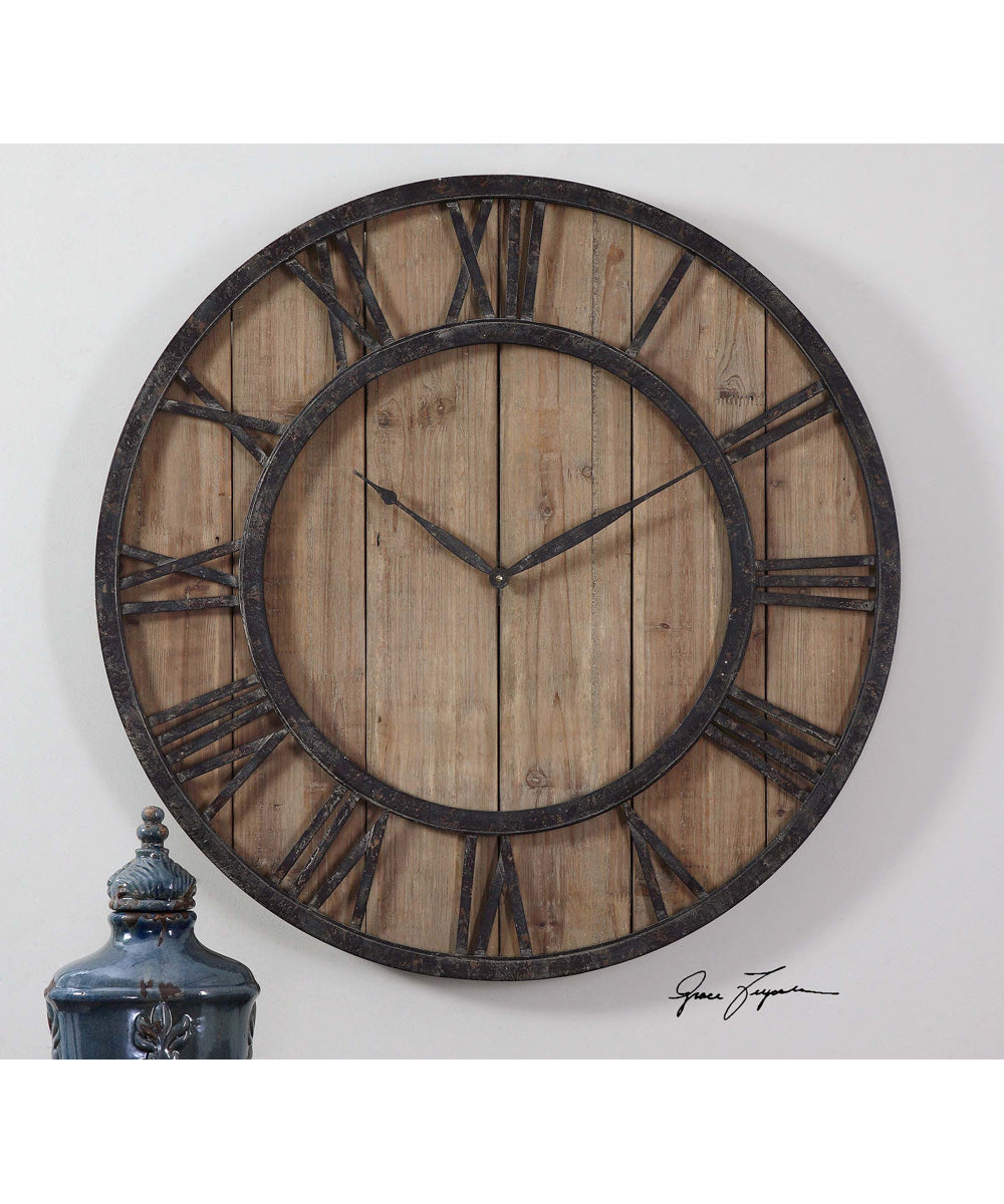 Powell Wooden Wall Clock
