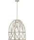 Chastain 3-Light Basket Farmhouse Pendant Light Bleached Oak