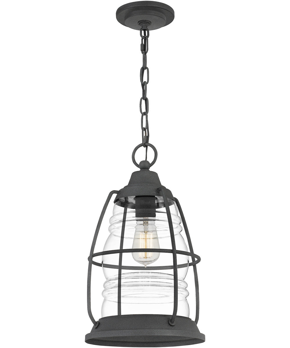 Admiral Small 1-light Mini Pendant Coastal Armour Aluminum Mottled Black