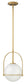 12"W Somerset 1-Light Stem Hung Pendant in Heritage Brass