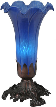 8"H Blue Pond Lily Accent Lamp