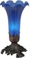 8"H Blue Pond Lily Accent Lamp