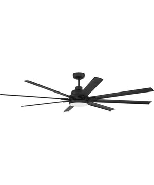 Rush 72" 1-Light Ceiling Fan (Blades Included) Flat Black