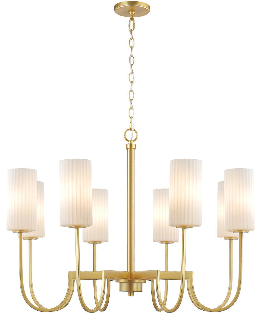 Town & Country 8-Light Chandelier Satin Brass