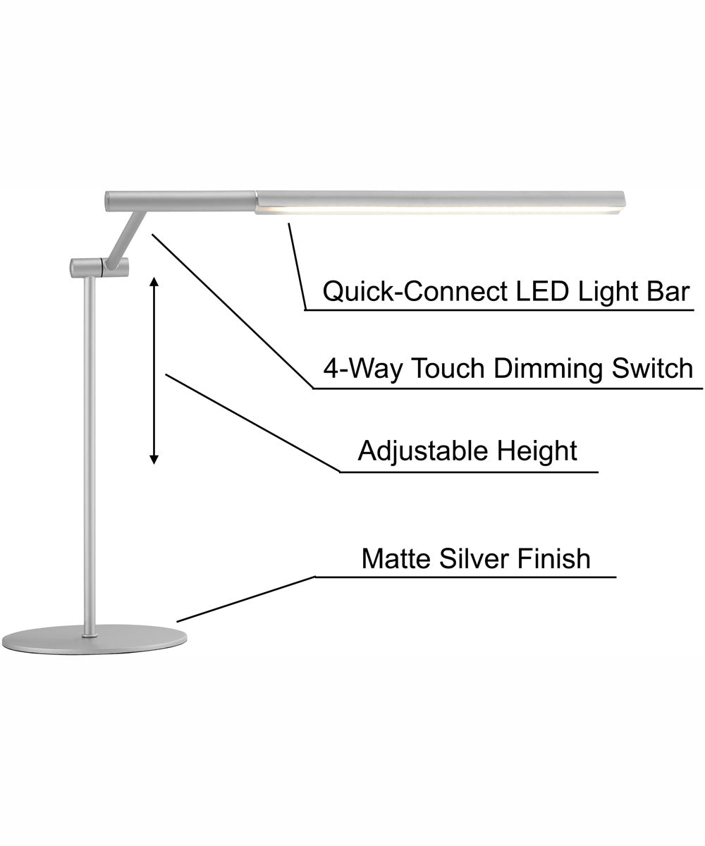 Tilla 1-Light Led Table Lamp Silver