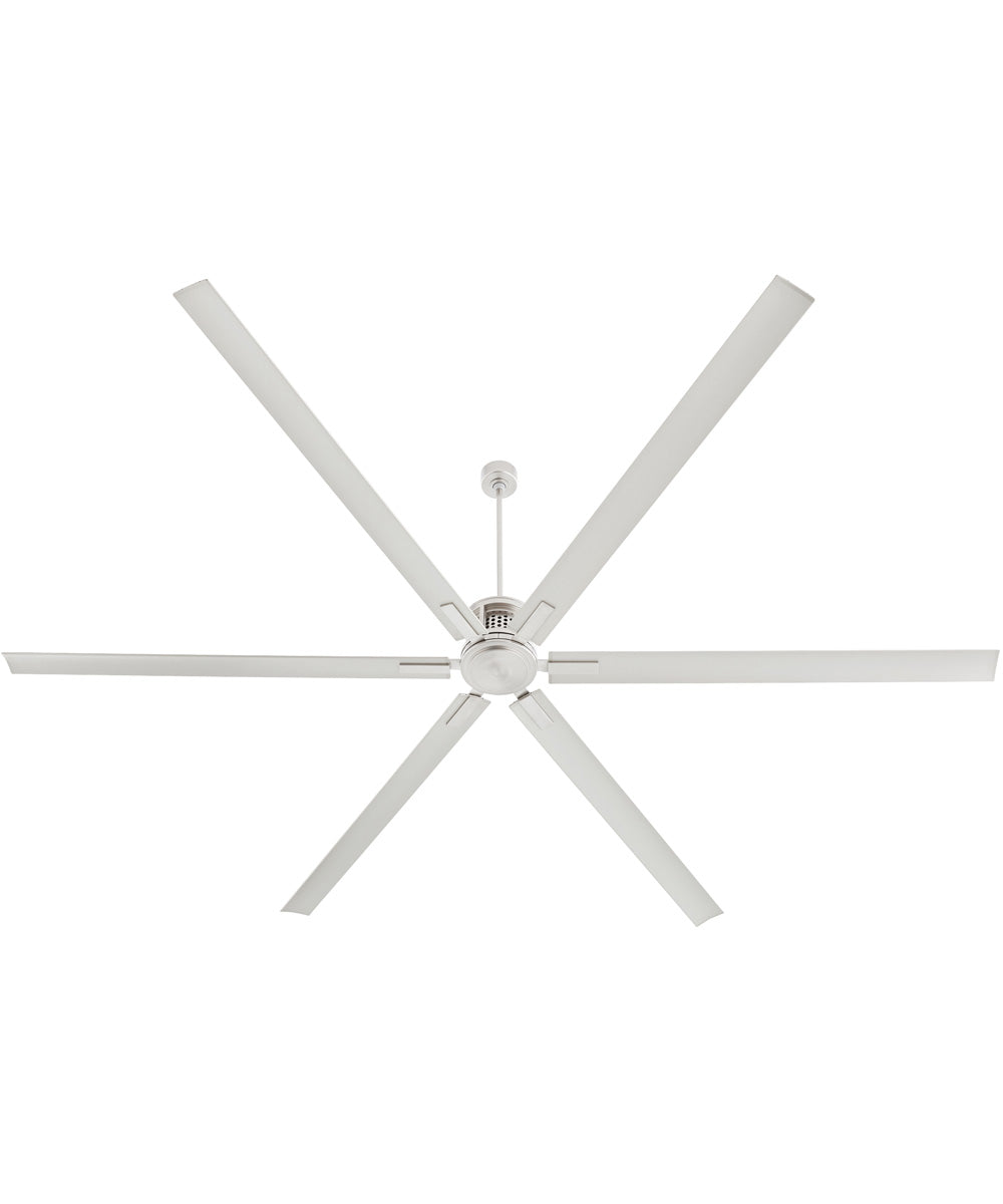 120" Zeus Patio Ceiling Fan Satin Nickel