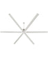 120" Zeus Patio Ceiling Fan Satin Nickel