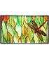 8" X 14"H Tiffany Dragonfly Stained Glass Window
