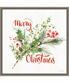 Framed Celebrate the Season IV by Katrina Pete Canvas Wall Art Print (22  W x 22  H), Sylvie Greywash Frame