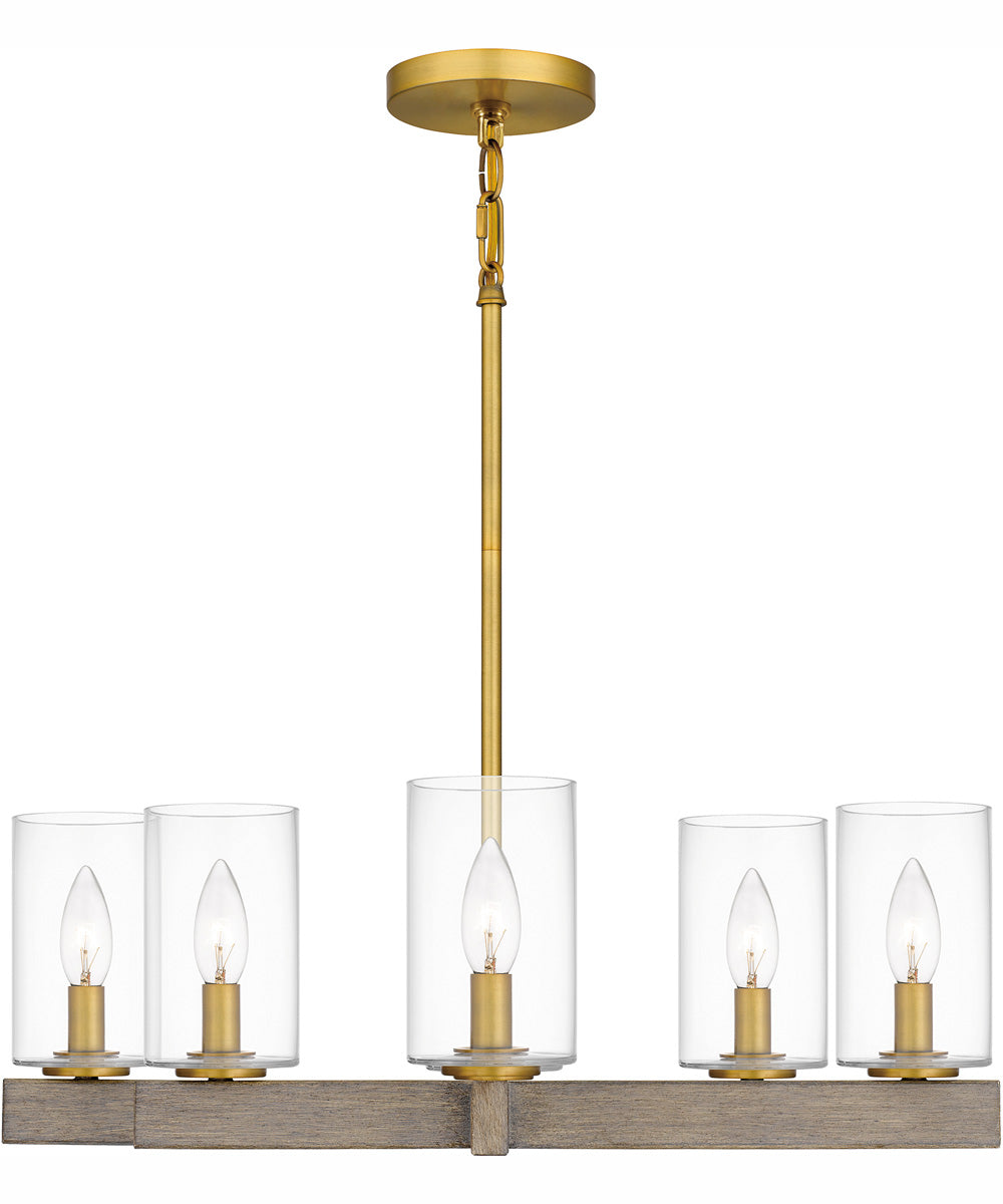 Warrington 6-light Chandelier Aged Brass