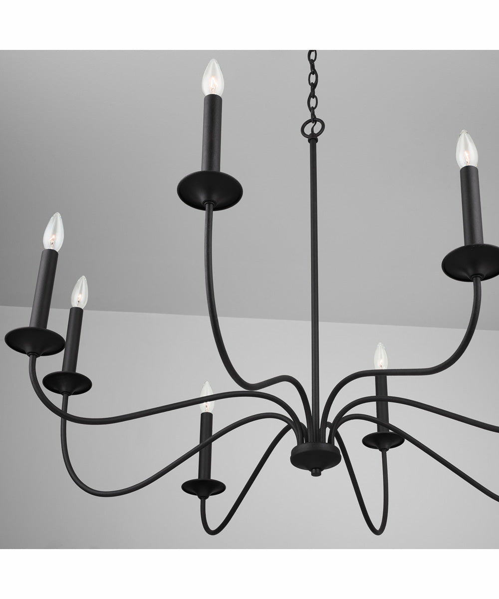 Vincent 8-Light Chandelier Black Iron