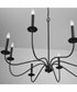 Vincent 8-Light Chandelier Black Iron