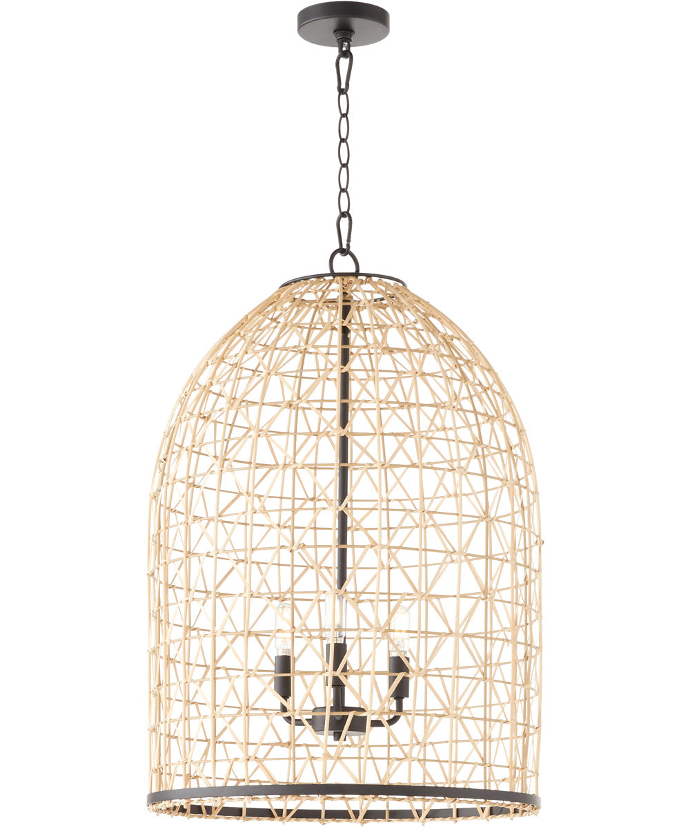 3-light Pendant Matte Black