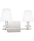 Kelsey Glen Medium 2-light Bath Light Polished Nickel