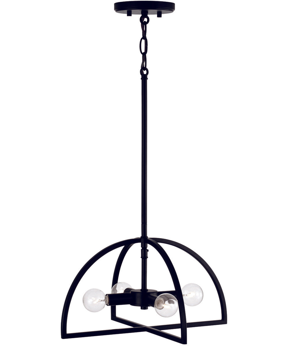 Lawson 4-Light Semi-Flush Matte Black