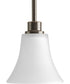 Joy 1-Light Etched White Glass Traditional Mini-Pendant Light Antique Bronze