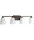 Leap 4-Light Etched Glass Modern Bath Vanity Light Antique Bronze