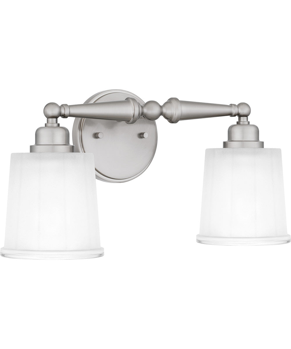 Cecilia Medium 2-light Bath Light Brushed Nickel
