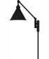 Quoizel Wood Small 1-light Wall Sconce Matte Black