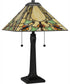Tiffany Small 2-light Table Lamp Matte Black