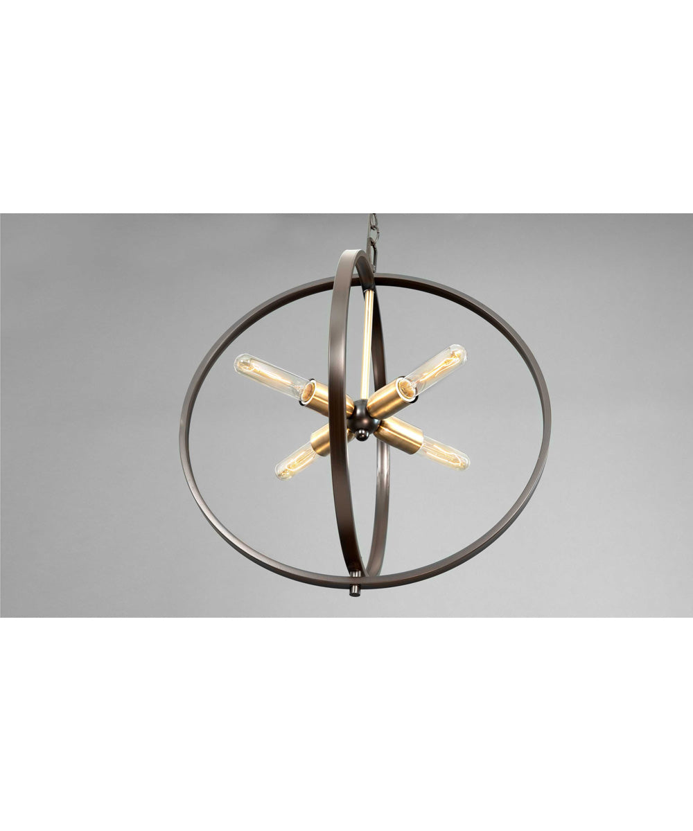 Swing 4-Light Global Pendant Light Antique Bronze