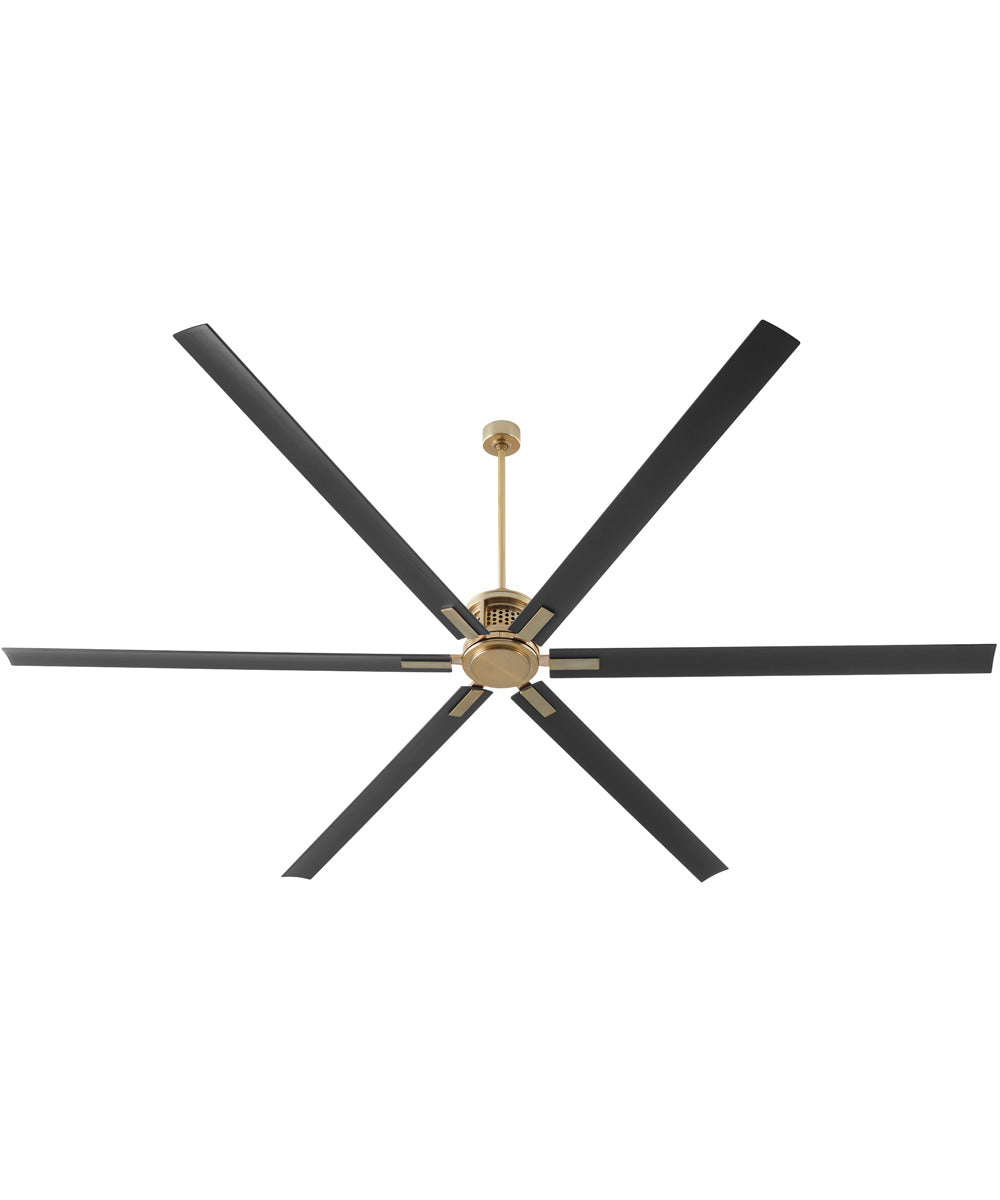 120" Zeus Patio Ceiling Fan Aged Brass