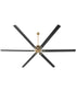 120" Zeus Patio Ceiling Fan Aged Brass
