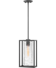 Pax 1-Light Medium Outdoor Hanging Lantern in Satin Black