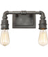 Squire Medium 2-light Bath Light Rustic Black