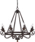 Noble 8-light Chandelier Rustic Black