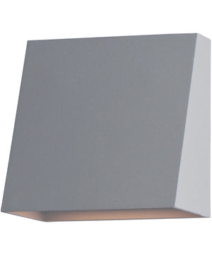 6"H Pathfinder LED 1-Light Outdoor Wall Sconce Silver