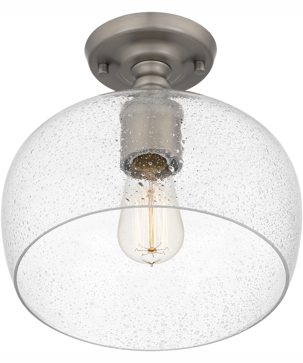 Quoizel Semi-Flush Mount Small 1-light Semi Flush Mount Antique Nickel