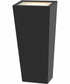 Cruz Coastal Elements  2-Light Large Wall Mount Lantern in Black