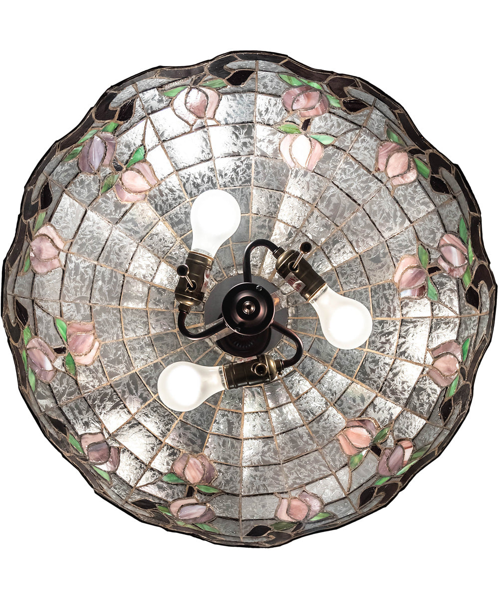 20" Wide Roseborder Pendant