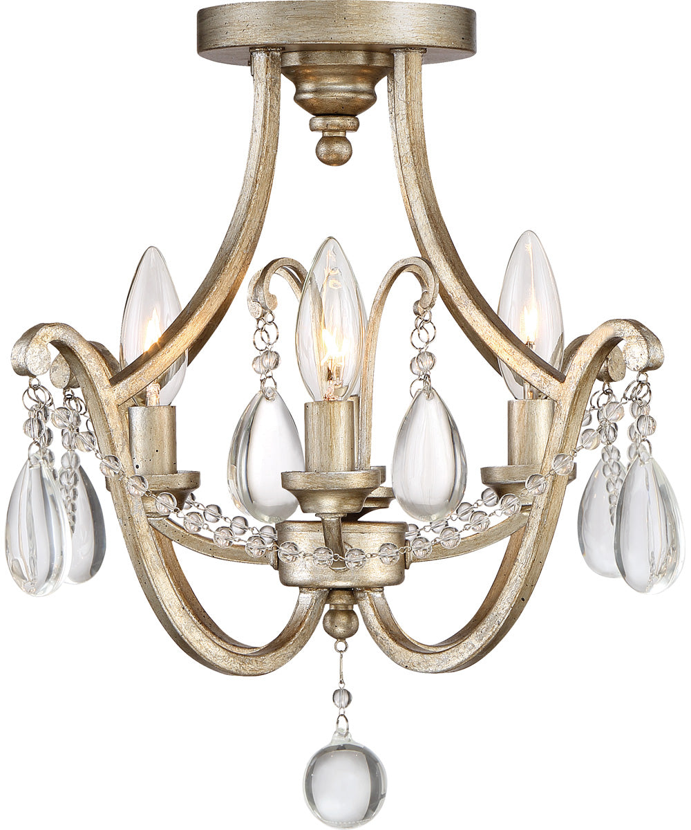 Regent 4-light Semi Flush Mount Vintage Gold
