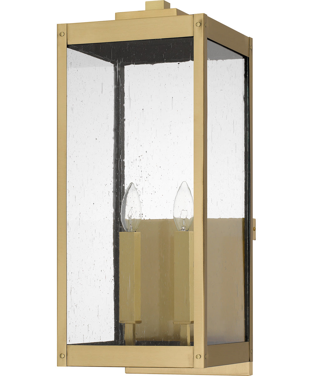 Westover Extra Large 2-light Outdoor Wall Light Antique Brass