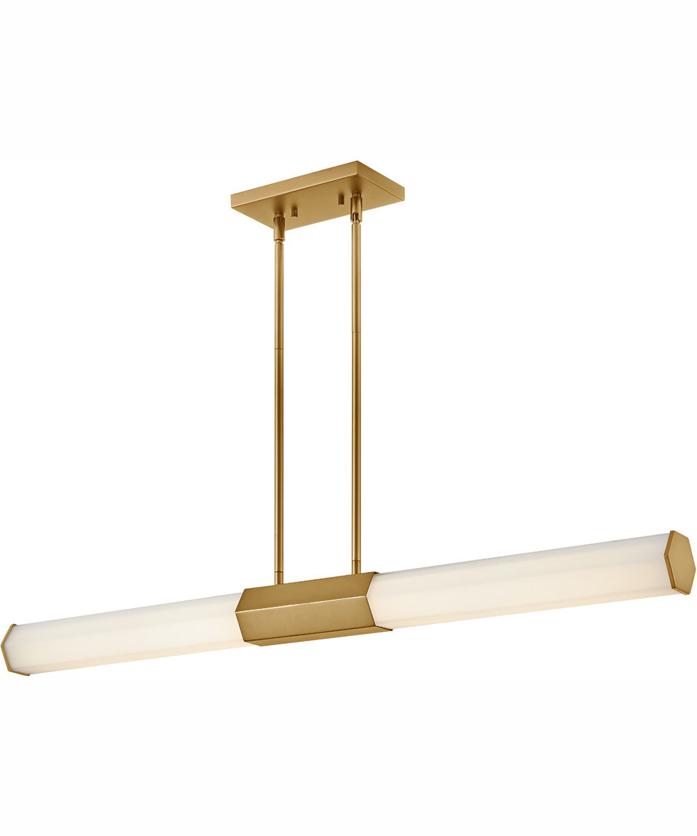 Facet LED-Light Medium LED Linear in Heritage Brass