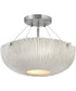 Coral 3-Light Medium Semi-flush Mount in Shell White