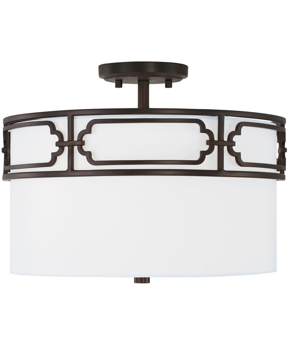 Merrick 3-Light Dual-Mount Semi-Flush/Pendant Mount In Old Bronze